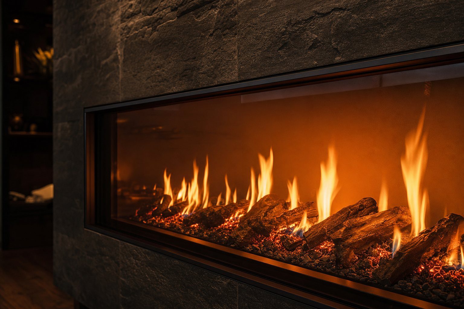 A contemporary gas fire installed by EmberCraft, serving Faversham, Kent